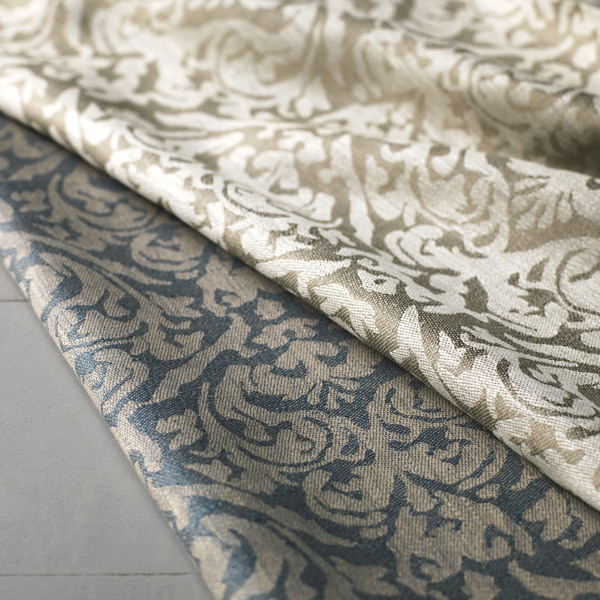 Sibyl Pewter/Linen Fabric by Sanderson